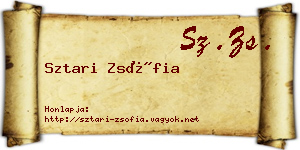 Sztari Zsófia névjegykártya